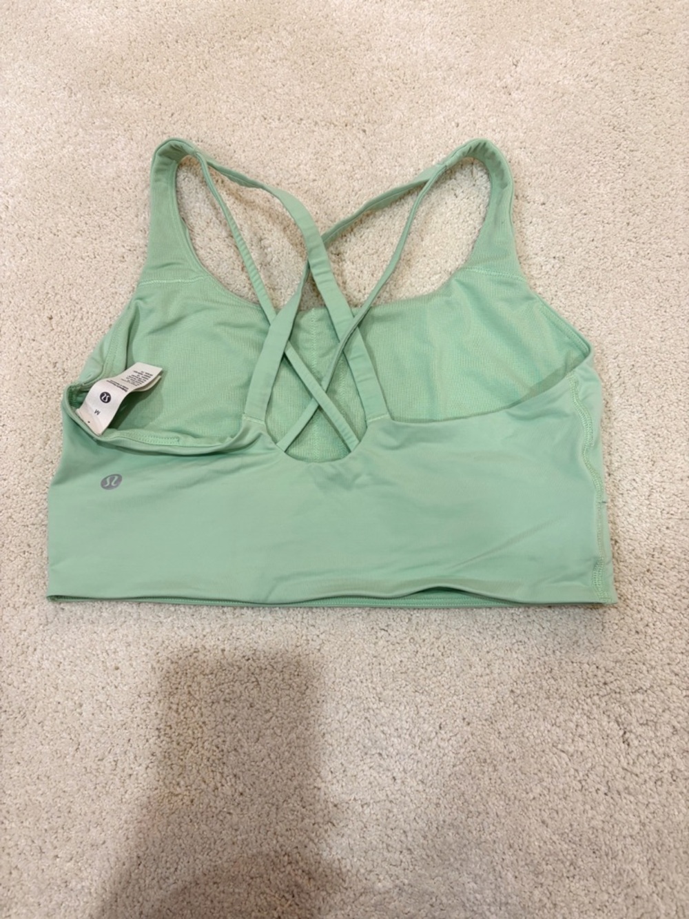 Lululemon Energy Longline Bra Medium Support Evolve Citra Lime Medium - Picture 3 of 6